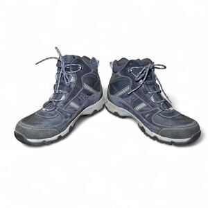 L.L.Bean VertiGrip Men’s Mid Hiking Boots Blue/Gray Size 12 W Wide Lace Up